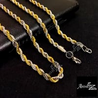Rope Golden Silver Two Color Neck Chain_img_0