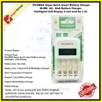 PUJIMAX Super Quick smart Battery charger Ni-MH AA / AAA battery charger Intelligent LCD Display 4 slot nicd Rechargeable Battery Charger 1.2v_img_0