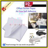 Offset Sticker Paper A4 Size Self Adhesive Label white color 10 pcs_img_0