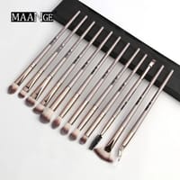 Maange 12ps Eye Brush Set (Silver)_img_0