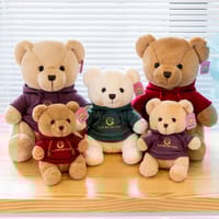 Soft Sleeping Teddy Bear Pillow: Cute Bed Companion for Children 23cm_img_0