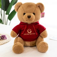 Soft Sleeping Teddy Bear Pillow: Cute Bed Companion for Children 23cm_img_3