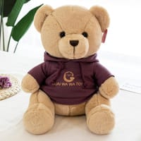Soft Sleeping Teddy Bear Pillow: Cute Bed Companion for Children 23cm_img_4