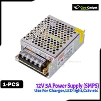 12V 5A DC Power Supply SMPS | Compact 60W Adapter for Electronics_img_0