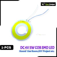 DC 4V 5W White Round COB SMD LED Light Chip | YX-57.2Y-24 Ultra Bright 5-Watt LED_img_0
