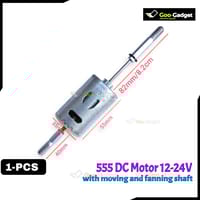 DC 12V 555 Stand Fan Motor | 555 Motor 15W Long Shaft for High-Speed Cooling and DIY Projects_img_0