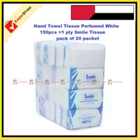 Hand Towel Tissue - Perfumed White-150pcs ×1 ply Smile Tissue pack of 20 packet_img_0