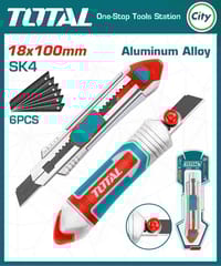 Aluminum Body Snap off Blade Knife With 6 Blades TOTAL TG5121806_img_0