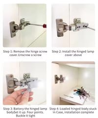 Cabinet Hinge LED Light – Auto On-Off Smart Lighting for Cabinets with Battery_img_7