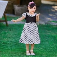 বাচ্চা মেয়েদের উন্নতমানের চায়না লিলেন কাপড়ের পোশাক_img_0