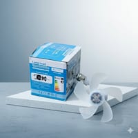 AC 220V 6-Inch Brushless Fan with E27 to Two-Pin Lamp Holder_img_0