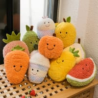 New 8-inch Simulation Fruit Plush: Watermelon & Avocado And More Shape Doll For Gift_img_0