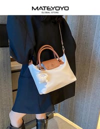 💥MATEYOYO Women Handbag Korean Sling Bag Ins Fashion Shoulder Bag Dual Use Leisure Style Casual Summer Hand Bag Messenger Bag Women Beach Bag Oxford Bag_img_6
