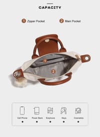 💥MATEYOYO Women Handbag Korean Sling Bag Ins Fashion Shoulder Bag Dual Use Leisure Style Casual Summer Hand Bag Messenger Bag Women Beach Bag Oxford Bag_img_8