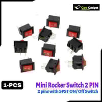 Mini Rocker Switch | 2-Pin ON-OFF SPST | 125VAC 6A / 250VAC 3A | Red KCD117S_img_0