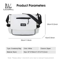 💥LouisWill Crossbody Bag Large Capacity Shoulder Bag Waterproof Anti-Thief Sling Bag Street Shoulder Bag_img_2