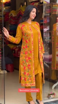 Yellowish Orange Digital Printed Cotton Co-Ord Suit_img_0