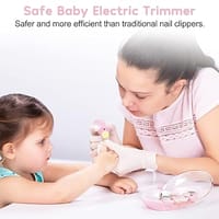 Glopole Baby Nail Trimmer File with Light Battery Operated Safe Electric Nail Clippers Kit (AA) - Pink_img_1