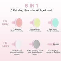 Glopole Baby Nail Trimmer File with Light Battery Operated Safe Electric Nail Clippers Kit (AA) - Pink_img_2