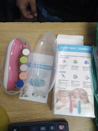 Glopole Baby Nail Trimmer File with Light Battery Operated Safe Electric Nail Clippers Kit (AA) - Pink_img_4