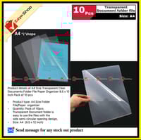 Documents Folder File Transparent Clear A4 Size Paper Organizer 8.5 x 12 Inch Pack of 10 pcs_img_0