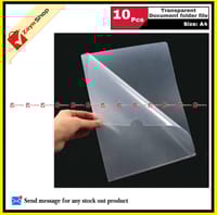 Documents Folder File Transparent Clear A4 Size Paper Organizer 8.5 x 12 Inch Pack of 10 pcs_img_1