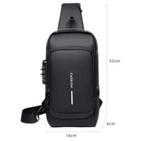 Multifunction Patent Leather Chest Bag Men Waterproof Men Crossbody Bag Anti-theft Travel Bag Male USB Charging Chest Bag Pack_img_5
