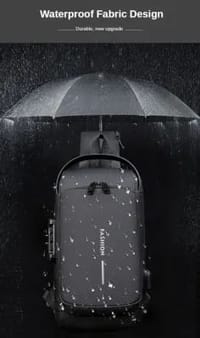 Multifunction Patent Leather Chest Bag Men Waterproof Men Crossbody Bag Anti-theft Travel Bag Male USB Charging Chest Bag Pack_img_8