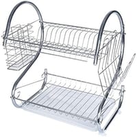 2 Layer Dish Drainer Rack Stainless Steel_img_0