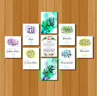 Home Decor 9pcs PVC Calligraphy Wallboard For Home & Office Decoration_img_0
