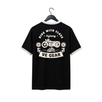 VE Gear “CLASSIC RIDER”  Black and white Oversized T-shirt_img_0