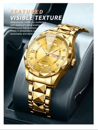 BINBOND 2521 Luxury Brand Luminous Quartz Watch For Men (golden blue)_img_9