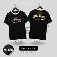 VE Gear “TESLAPHOBIC”  Black and white Oversized T-shirt_img_5