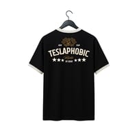 VE Gear “TESLAPHOBIC”  Black and white Oversized T-shirt_img_1