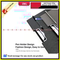 Deli Foam Clip Board with Cover Horizontal Dark Grey 64512 (1 pcs )_img_2