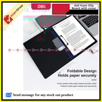 Deli Foam Clip Board with Cover Horizontal Dark Grey 64512 (1 pcs )_img_3