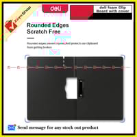 Deli Foam Clip Board with Cover Horizontal Dark Grey 64512 (1 pcs )_img_5