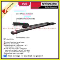 Deli Long Range Stapler 25 Sheets Capacity 0334 Random color 1pcs_img_0