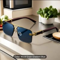 Retro Woold Grain Fashion Glasses_img_0
