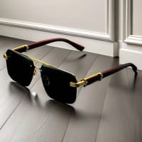 Retro Woold Grain Fashion Glasses_img_1