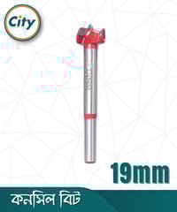 ১ পিস ১৯ মিমি কনসিল বিট রাউন্ড শ্যাঙ্ক টংস্টেন কার্বাইড টিপ কাঠ বোর্ড বোরিং TCT ড্রিল বিট_img_0