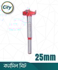 ১ পিস ২৫ মিমি কনসিল বিট রাউন্ড শ্যাঙ্ক টংস্টেন কার্বাইড টিপ কাঠ বোর্ড বোরিং TCT ড্রিল বিট_img_0