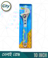 ১ পিস ১০ ইঞ্ছি সেলাই রেঞ্চ হেভি সামঞ্জস্যযোগ্য ক্রোম সফট রাবার গ্রিপ হ্যান্ডেল ৩ ইন ১ স্প্যানারের সাথে বক্স এন্ড হেক্স ফাংশন_img_1