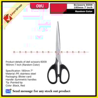 deli scissors 180mm 7 inch 6009 (Random Color)_img_1