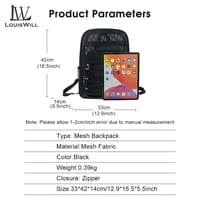 💥LouisWill Breathable Backpack with Elastic Cord for Commuting Swimming/Outdoor/Sports_img_1