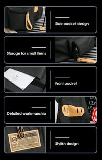 LouisWill Unisex Backpack Large Capacity Shoulder Bag Fashion Student Bag School Bag Hiking Travel Bags Men's Waterproof Bag Casual Nylon Backpacks_img_7