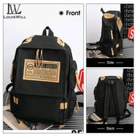 LouisWill Unisex Backpack Large Capacity Shoulder Bag Fashion Student Bag School Bag Hiking Travel Bags Men's Waterproof Bag Casual Nylon Backpacks_img_9