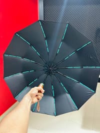 Premium 12-Ribs Automatic Open/Close Wood Handle Umbrella_img_7