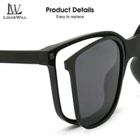 LouisWill Unbreakable UV Protection Three In One Magnetic  Absorption Sunglasses_img_2