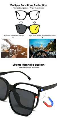 LouisWill Unbreakable UV Protection Three In One Magnetic  Absorption Sunglasses_img_9